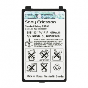 Оригинальный аккумулятор BST-30 для Sony Ericsson K700i